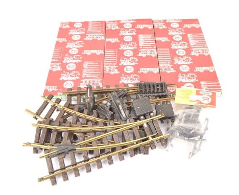 LGB G Gauge Manual Points (6), 12000 RH points, 1 in box, VG-G, 12100 LH points, 2 in boxes, VG-G