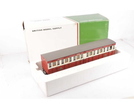 An Isle of Man Railway G scale (gauge 1) 'Pairs' brake/composite Coach by British Model Supply (Accucraft), ref R19-15, in ca