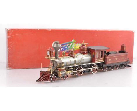 Bachmann G Gauge Southern Pacific 4-4-0 stem locomotive, Spectrum 81397 Silver and maroon  centennial & locomotive with tende
