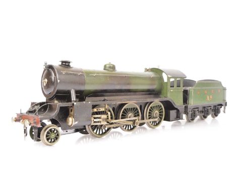 A Bassett-Lowke Gauge 1 live steam LNER 'Mogul' Locomotive and Tender (3), in unlined green as No. 33, the model with lever-o