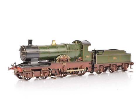 A (probably) kit-built 0 Gauge outside-3rd-rail GWR 'City' class 4-4-0 Locomotive and Tender, appears to be from an unidentif