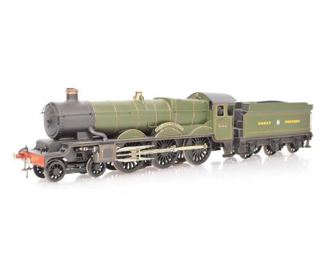 A semi-finescale 0 Gauge 3-rail GWR 50xx 'Castle' class 4-6-0 Locomotive and Tender (2), a scratchbuilt model fitted with a B