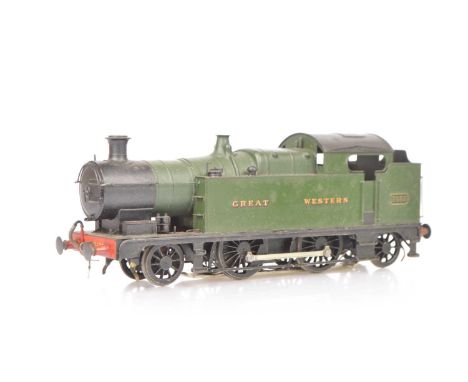 A scratch-built 0 Gauge 3-rail/stud GWR 36xx class 2-4-2 Tank Locomotive, neatly made and painted in 'Great Western' unlined 