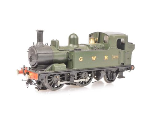 A semi-finescale 0 Gauge 3-rail GWR '14xx' class 0-4-2 Tank Locomotive, a kit-built model designed for 2-rail running but pre