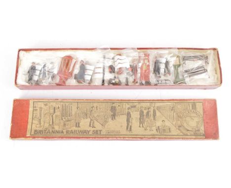 Uncommon 0 Gauge Johilco for Britannia Railway Set of Railway Staff Passengers and Platform Accessories, in original box,  co