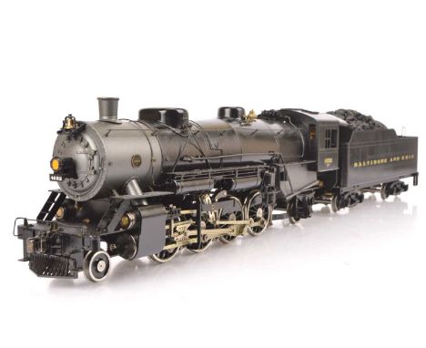 A Gauge 1 (10mm scale) live steam American Baltimore & Ohio 'USRA Light Mikado' class 2-8-2 Locomotive and Tender by Aster, w