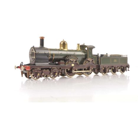 A Finescale 0 Gauge Kit-built Great Western Railway Dean 'Duke' class 4-4-0 Locomotive and Tender, for 2-rail operation with 