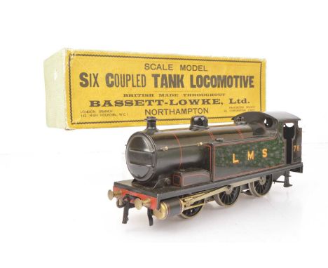 Bassett-Lowke  5305/0 0 Gauge Electric 3-Rail LMS lined black 0-6-0 No 78 Tank Engine, in original box, VG, light wear, box G