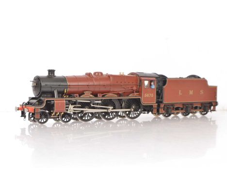 V A 'Finescale Brass' (San Cheng) r-t-r 0 Gauge 2-rail LMS 'Jubilee' class 4-6-0 Locomotive and Tender, the long firebox vari