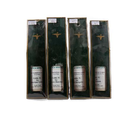 CELTIC F.C. IN EUROPE - FOUR BOTTLES OF WHISKY,comprising vs. FBK Kaunas 6 August 2003, MTK Hungaria 27 August 2003, Olympiqu