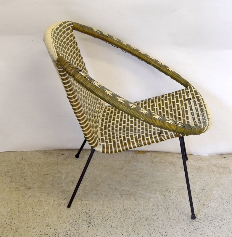 Retro basket weave chair