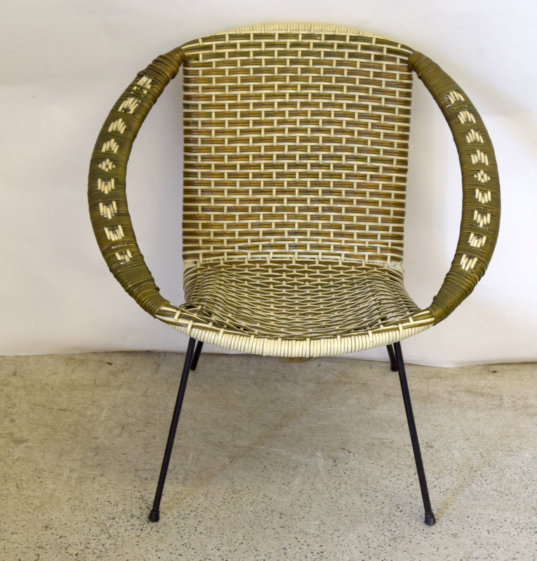 Retro basket weave chair