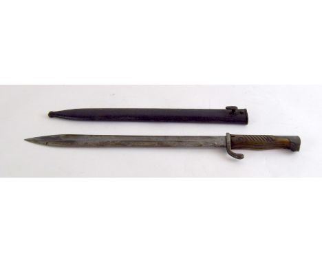 German Butcher bayonet in scabbard. Blade Length 36cm