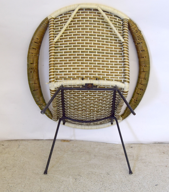 Retro basket weave chair