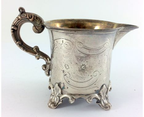 White Metal  item. Marked to the base. Inspection recommended.  milk jug 8cm tall