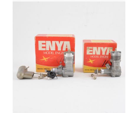 2 X ENYA 19 glow engines one R/C and C/L.  In boxes.