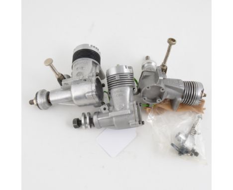 3 X glow engines OS MAX 29, THUNDER TIGER 20 R/C  and ENYA 19 early.