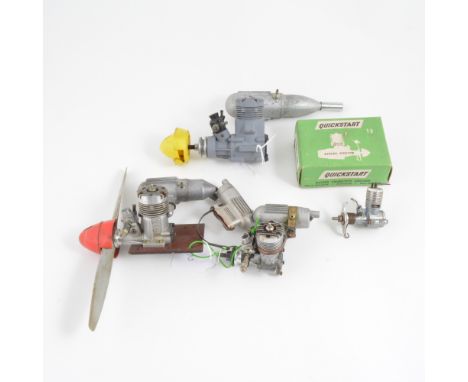 DC Merlin .76cc diesel, boxed, no papers.  NN; 2 X OS MAX R/C glow engines 15 and 25 FP mounted with prop; IRVINE 40 R/C no p