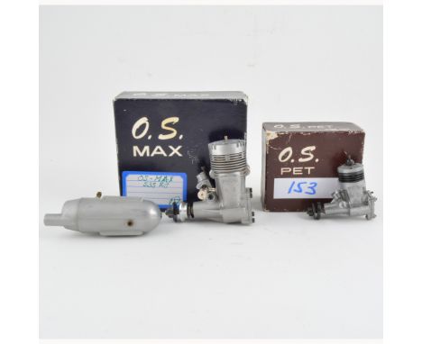 2 X OS glow engine PET .09 and MAX 35 R/C both BOXED.