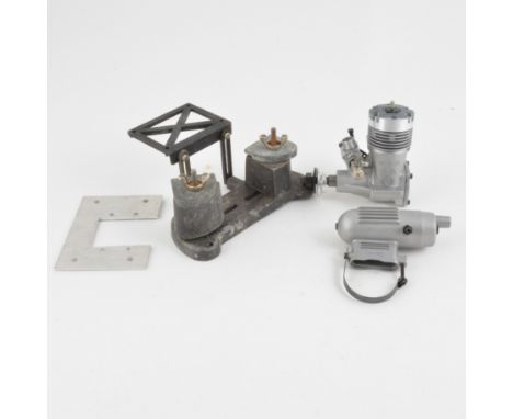 OS MAX 25 R/C glow New and Engine test mounting kit.