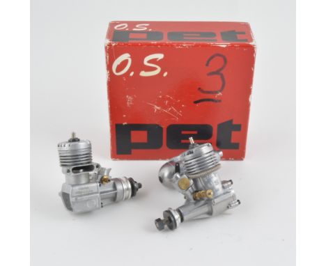2 X Glow engines OS PET 099 R/.C and HORNLEIN 1.78cc CL.