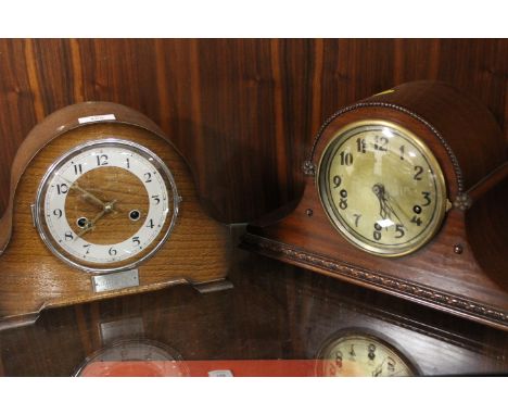TWO VINTAGE MANTLE CLOCKS