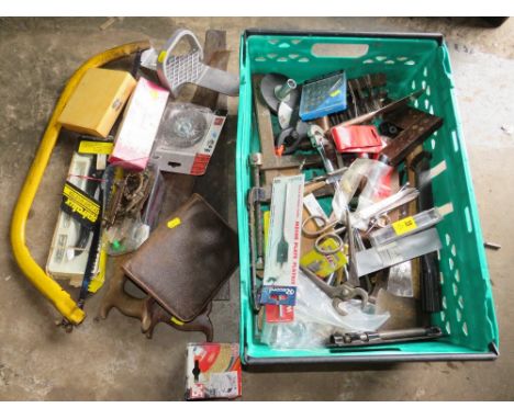 A SELECTION OF VARIOUS TOOLS AND HARDWARE