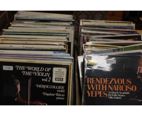 TWO TRAYS OF VINTAGE CLASSICAL LP RECORDS 