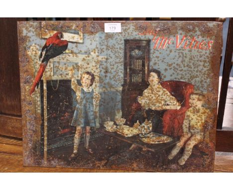 A VINTAGE METAL ADVERTISING SIGN FOR McVITIES