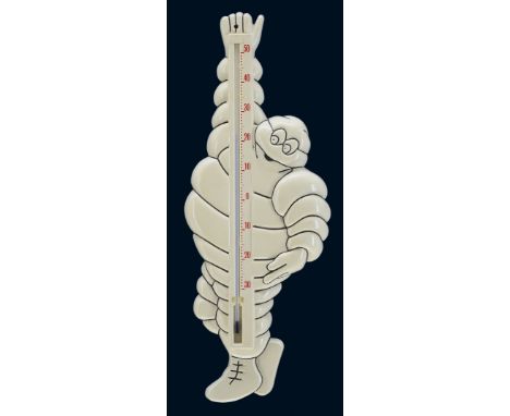 Michelin Thermometer, Zustand: 1, Frankreich, 70er Jahre, 17 x 46 cm, Kunststoffrelief mit funktionstüchtigem Thermometer, rü