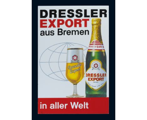 Dressler Export, Zustand: 2, Bremen, um 1960, 48 x 73 cm, abgekantet, Pyro-Email, Boos &amp; Hahn, Ortenberg-Baden, rein im U