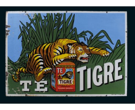 Té Tigre, Zustand: 2-3, Buenos Aire (AR), 20er Jahre, 105 x 74 cm, flach, schabloniert und lithographiert, Herstellervermerk: