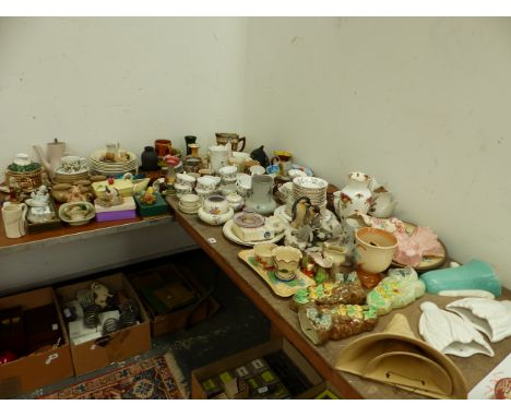 A QUANTITY OF POOLE POTTERY, A ROYAL ALBERT BRIGADOON TEA SET, RADFORD WALL POCKETS, DENBY COFFEE WARES, AND A LARGE QUANTITY