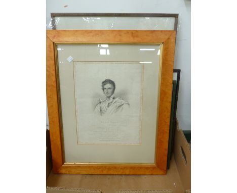 A 19th CENTURY PORTRAIT PRINT OF THE DUKE OF SAXONY TOGETHER WITH A QUANTITY OF UNFRAMED CONTEMPORARY PHOTOGRAPHIC PRINTS. 