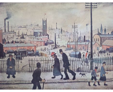 § Laurence Stephen Lowry (1887-1976)'View of a Town'lithographsigned in pencil, from the edition of 850, printed by Bolton F