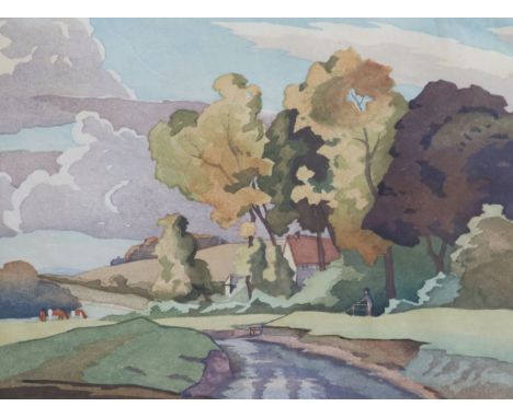  § Eric Slater (1896-1963)An Autumn Morningwoodblock printsigned24 x 31cm. 