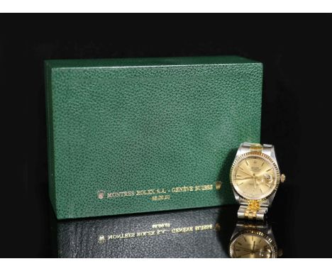   A gentleman's Rolex Oyster Perpetual Datejust Superlative Chronometer, stainless steel and 18ct gold, 2000, with champagne 