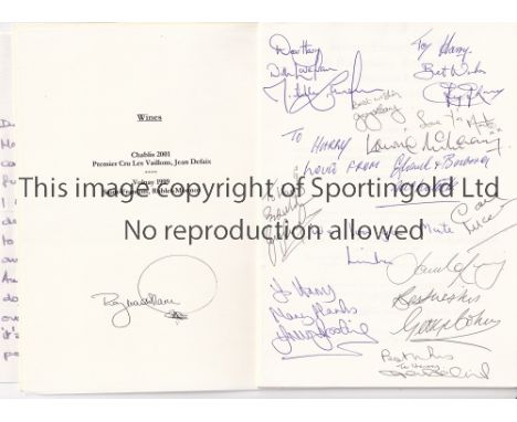 FOOTBALL AUTOGRAPHS       Four items relating to the 67th Birthday celebrations of Monte Fresco MBE including a  signed menu 