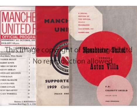 MANCHESTER UNITED MISCELLANY           Programme for the away pre-Munich League match v Nottm. Forest 12/10/1957, slight vert