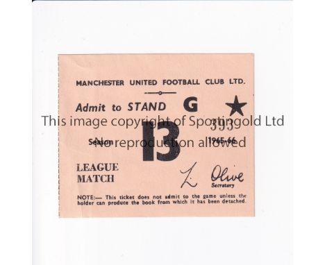 TICKET 1965 MANCHESTER UNITED V WBA      Ticket number 13 for 1965/6, which is WBA  on 27/12/65.   Good