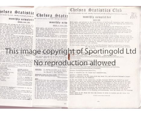 CHELSEA       Several newsletters and statistics books including Chelsea Collector issues 2 - 9, Chelsea "The First Ten Years
