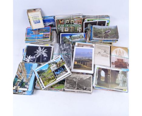 A large quantity of various Vintage loose postcards (boxful) 