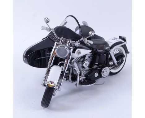 A Franklin Mint Precision Model 1958 Harley- Davidson Duo Glide sidecar 