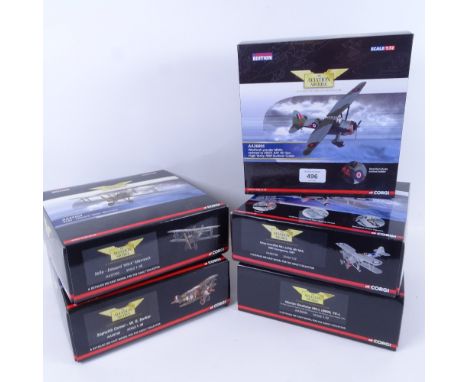 A group of 5 Corgi limited edition Aviation Archive diecast 1:72 scale model planes, comprising AA36806, AA37704, AA36310B, A