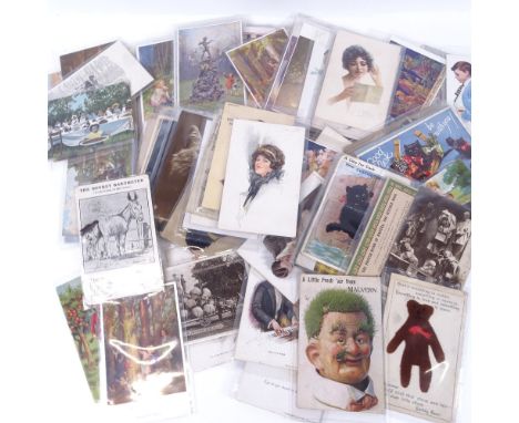 A collection of Vintage greetings postcards 
