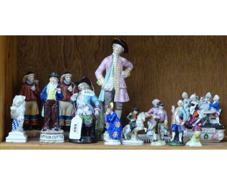 Various ceramic figures, including Royal Worcester 1052 (A/F) etc 