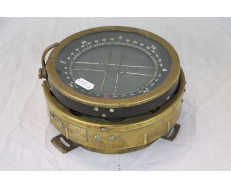 A World War Two / WW2 Lancaster Bomber Compass Marked To Bezel Type P4A No.47432 And Marked Air Ministry 6A/745 To The Edge. 
