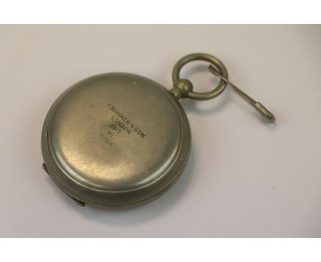 A British World War One / WW1 Military Compass By F. Barker &amp; Son, Serial Number 16764. Dated 1917 And Marked With The Br