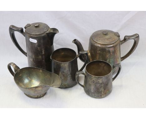 A Vintage Silver Plate Tea Set By Mappin &amp; Webb / Elkington &amp; Co, Air Ministry / RAF Marked To The Base Together With