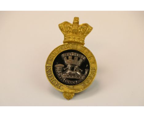 A Victorian Somerset Light Infantry (13th Regiment Of Foot) Officers Glengarry Badge With Twin Loop Fixing To The Rear.